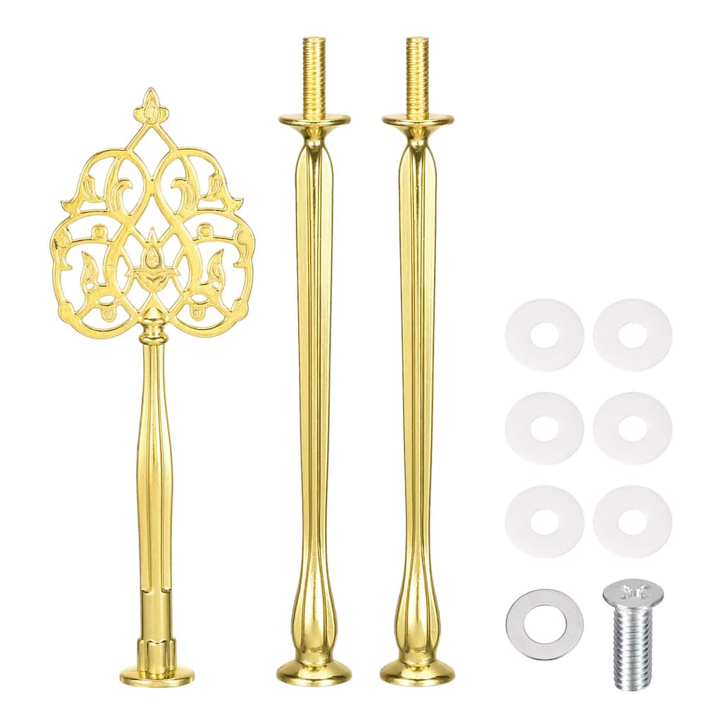 Cake Tray Stand Handle Cupcake Dessert Plate Hardware Fitting Holder Rod Stand Handle, 3-Tiers