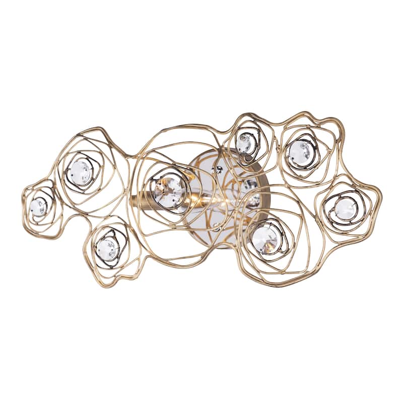 Varaluz Ethereal Rose Wall Sconce - Havana Gold Ombre/Polished Stainless Accents