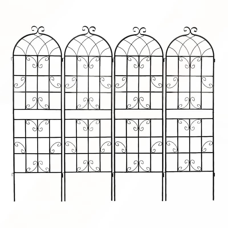 2 Pack Metal Garden Rustproof Trellis for Climbing Plants