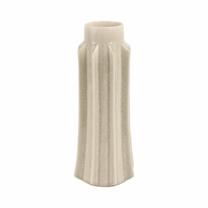 Ceramic Vase with Sculptural Swirl Design and Textured Detailing