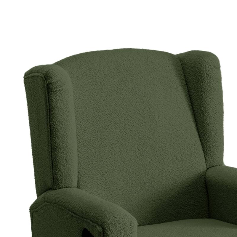 31'' W Wingback Manual Glider Swivel Rocker Recliner Nursery Chair