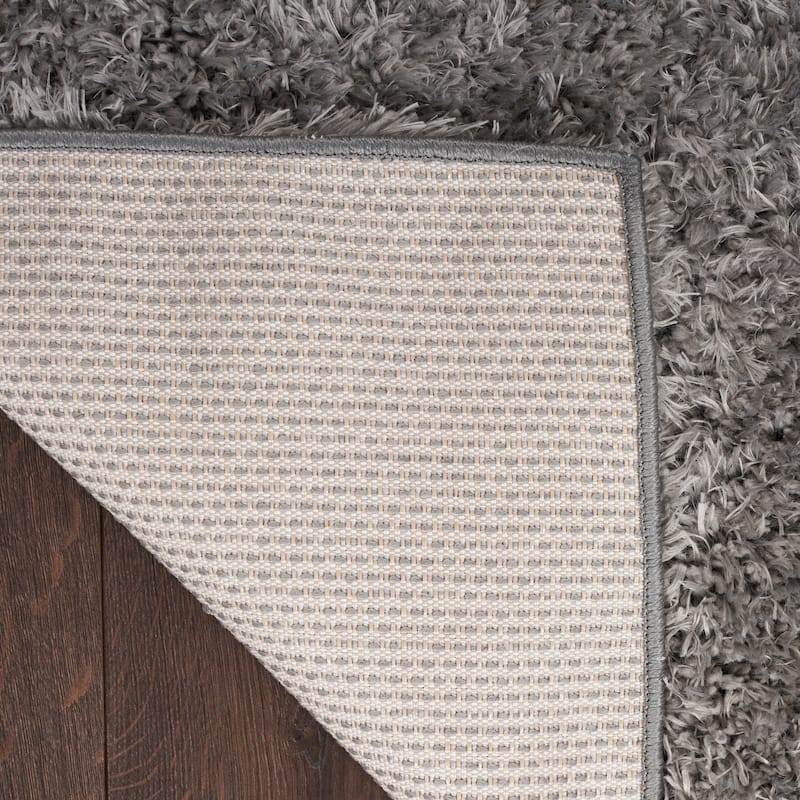 Nourison Lush Shag Contemporary Solid Shag Area Rug