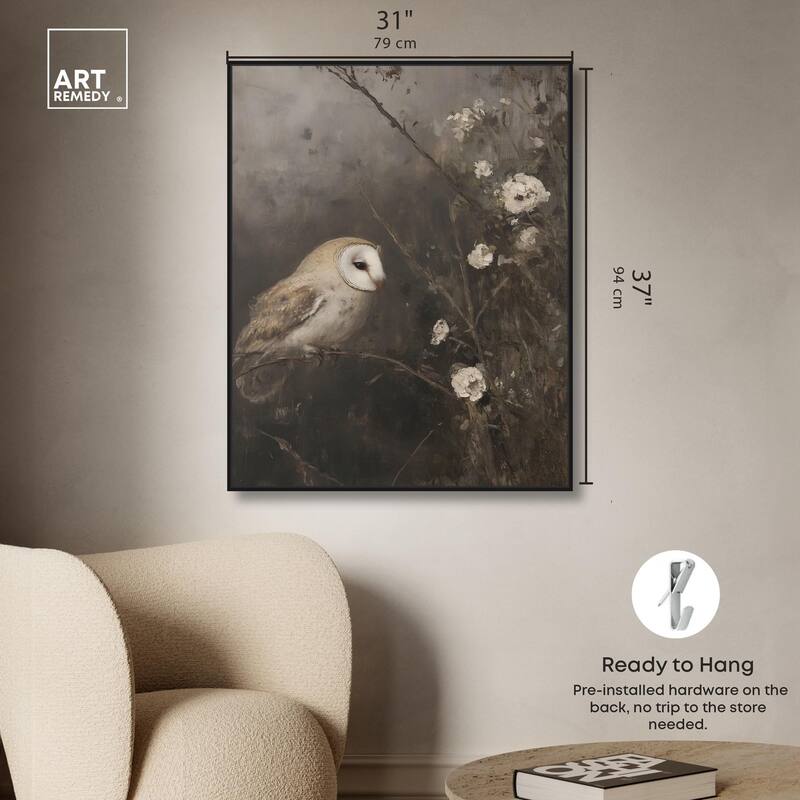 Owl in the Shadows I Canvas by Art Remedy