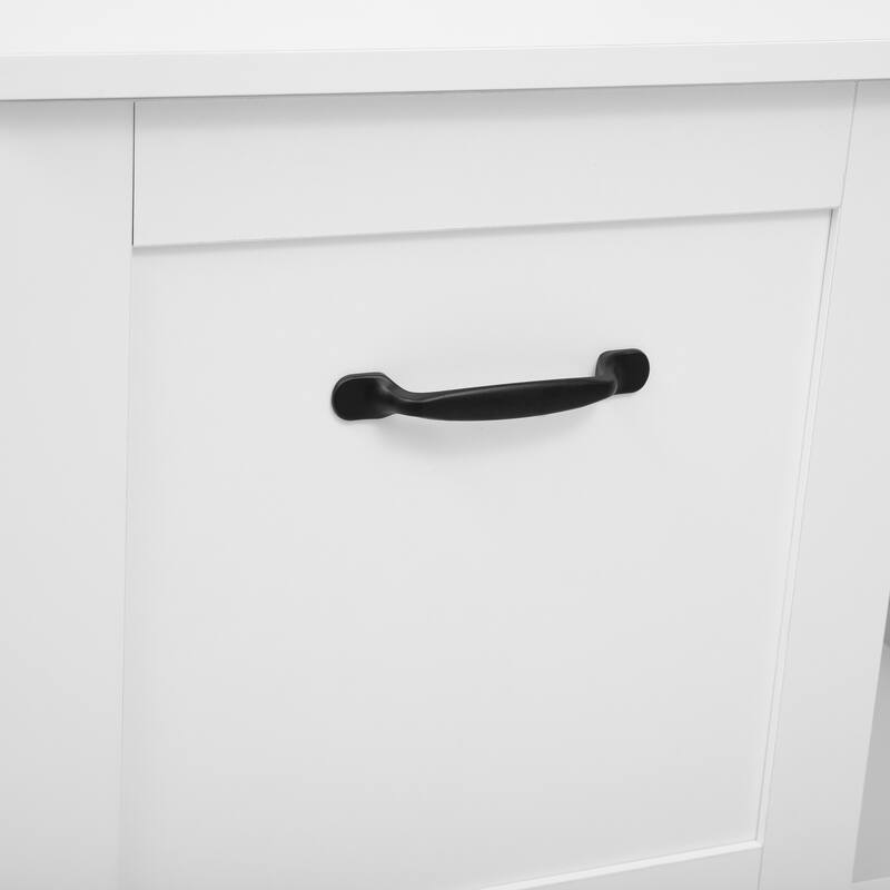 Entryway Bench with Coat Rack, 7 Hooks, 2 Drawers, Adjustable Shelves & Metal Handles for Hallway, Entryway & Living Room