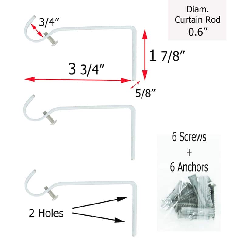 Adjustable Single Curtain Rod 50"-82" with Faceted Finials and Brackets, Graphite - 50" to 82" L x 5/8" D