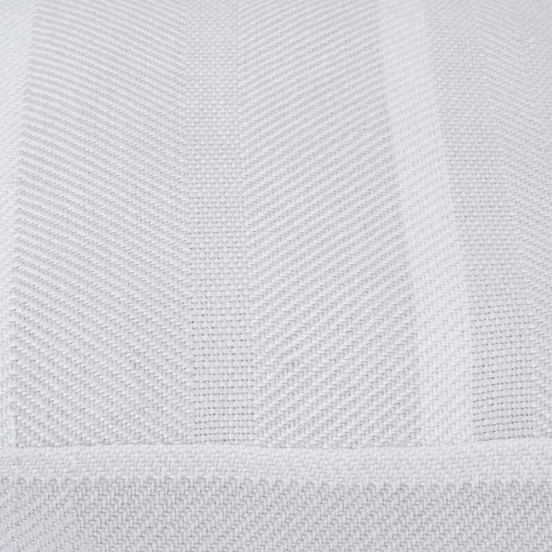 Renwil Renaud Indoor 100% PET Pouf, Light Grey/ Ivory