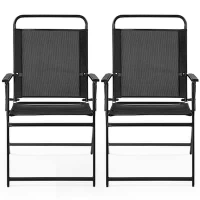 Yaheetech 2pcs Folding Dining Chairs All-weather Folding Lawn Chairs