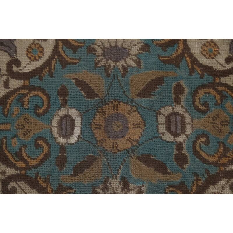 Over-Dyed Purple Tabriz Persian Vintage Rug Handmade Wool Carpet - 9'8"x 13'2"