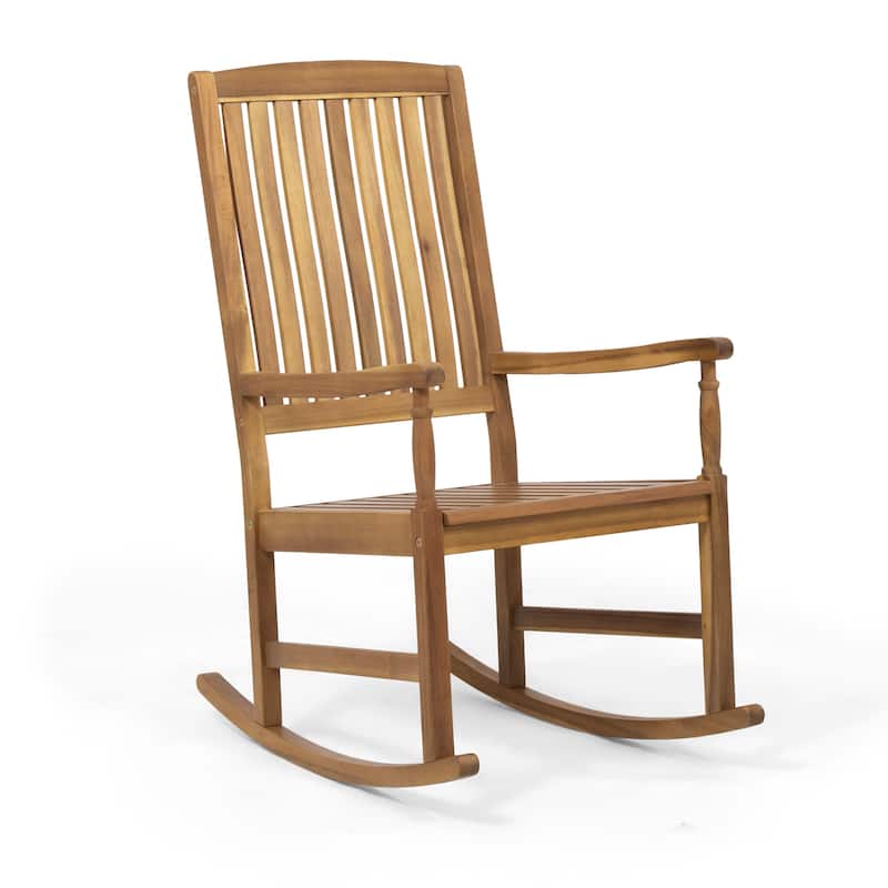 Arcadia Acacia Wood Rocking Chairs (Set of 2) by Christopher Knight Home