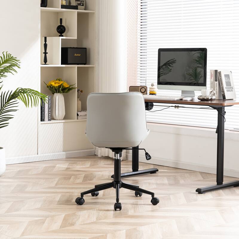 Armless Home Office Desk Chairs with Wheels Rolling Task Chair