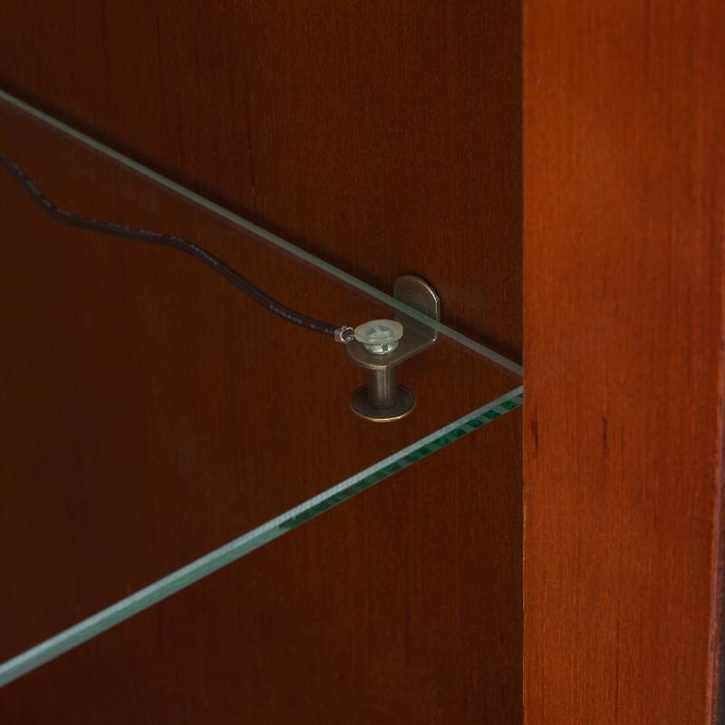 SEI Furniture Clairville Curio Cabinet - 32"W x 16"D x 70"H