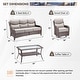preview thumbnail 94 of 101, Outdoor Sofa with 6-Inch Thick Cushions Furniture for Porch
