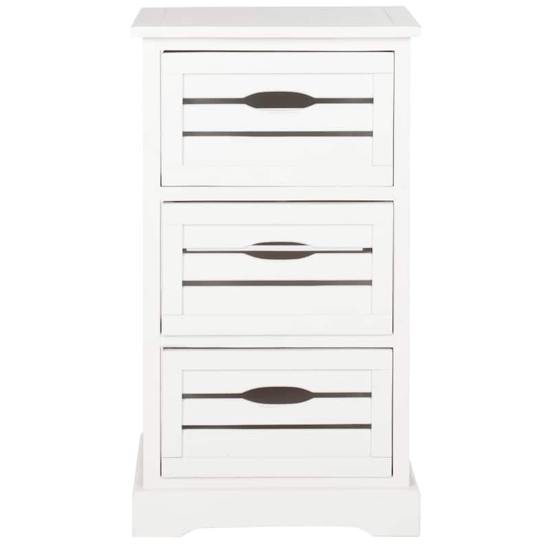 SAFAVIEH Samara 3-Drawer Storage Cream Cabinet - 16.5" x 12.6" x 29.5"