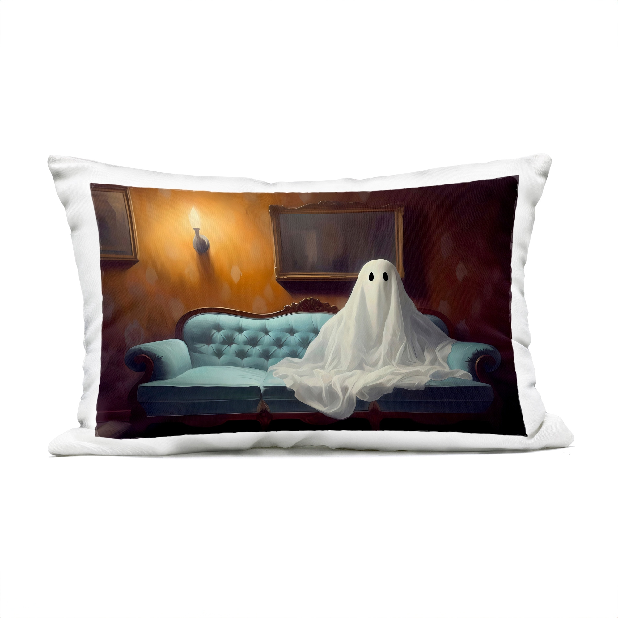 Stupell Spooky Couch by Candle Light Decorative Printed Outdoor Throw Pillow Design by LSR Design Studio