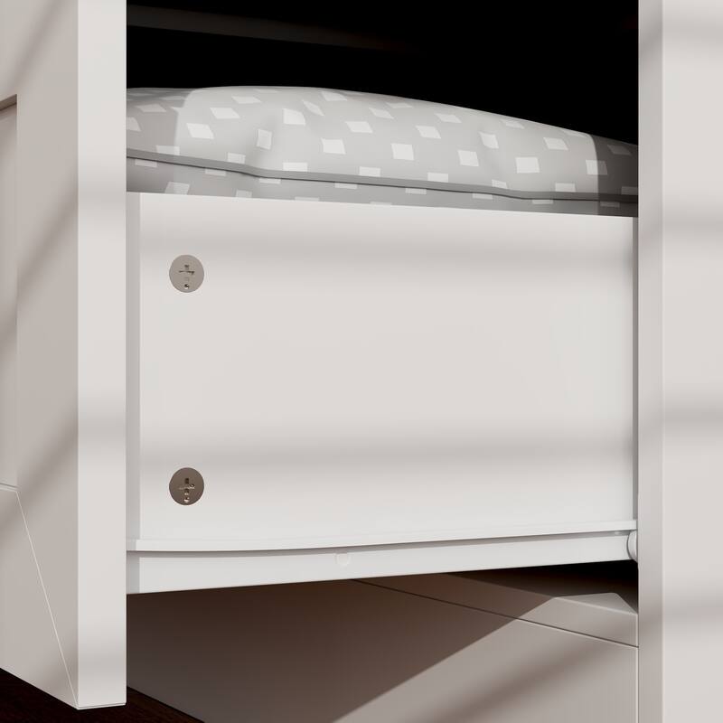 Modern White Wardrobe Closet with Mirror - Multi-Functional Bedroom Storage Cabinet