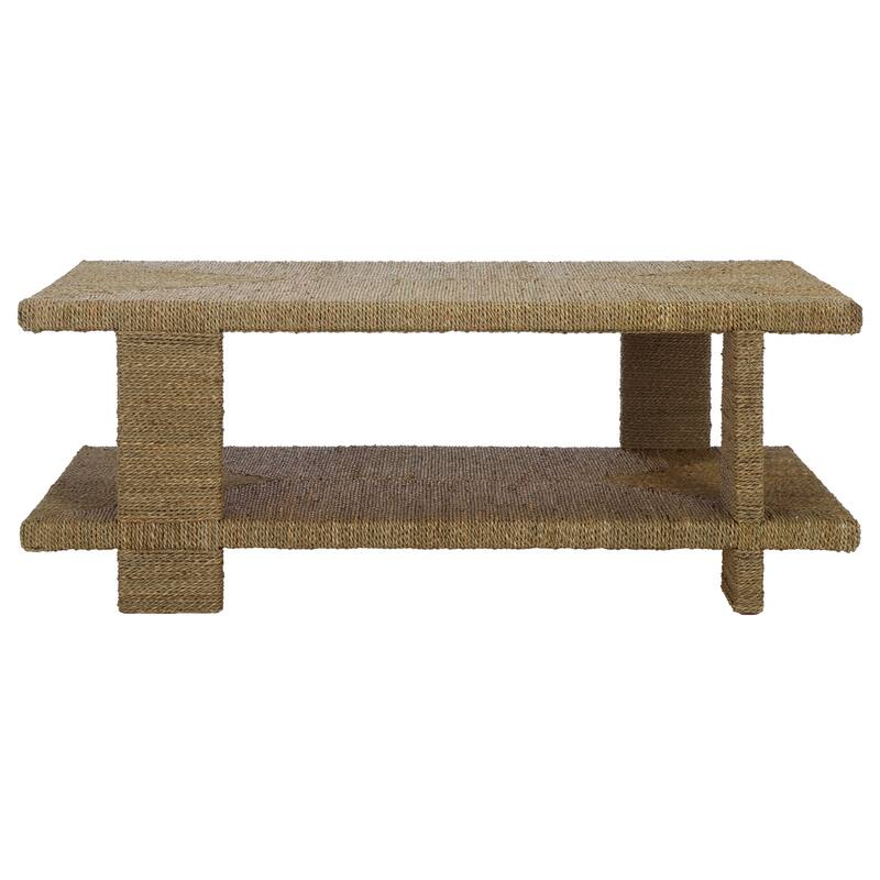 SAFAVIEH Couture Malta Seagrass Coffee Table - 48"W x 24"D x 18"H