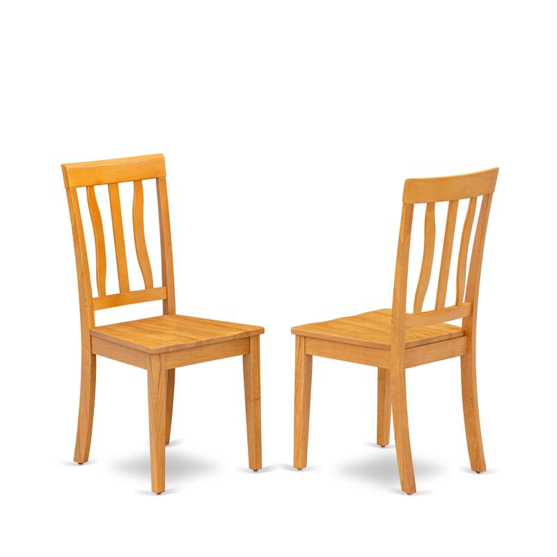 East West Furniture 7 Piece Modern Dining Table Set Consist of an Oval Wooden Table and Dining Room Chairs, (Finish Options)