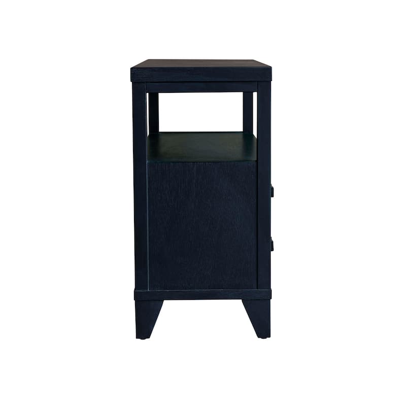 Handmade Wood 2-Drawer Nightstand with Open Shelf by East at Main