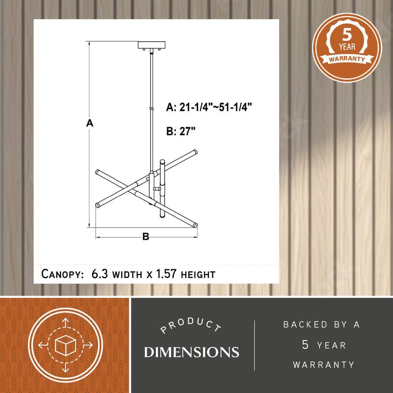 Vaxcel Lighting P0426 3 Light 27" Wide LED Suspension Pendant