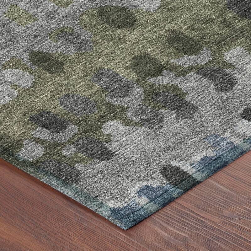 Machine Washable Indoor/ Outdoor Modern Trezze Chantille Rug