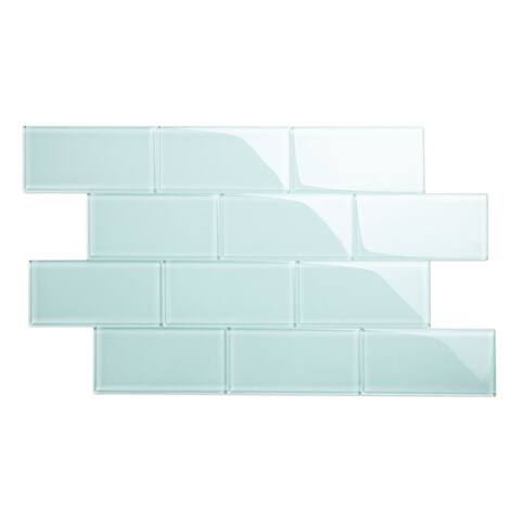 Baby Blue 3x6 Glass Subway Tile