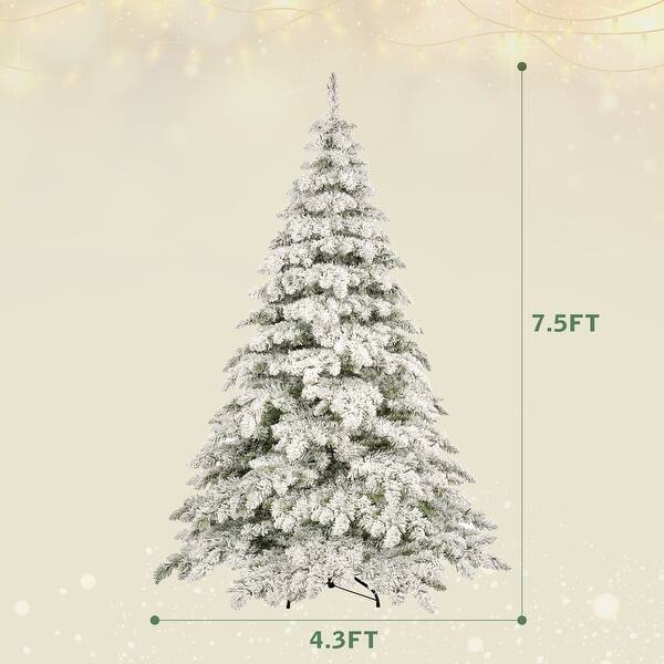 7.5ft Artificial Christmas Tree with 400 LED Lights and 1050 Bendable