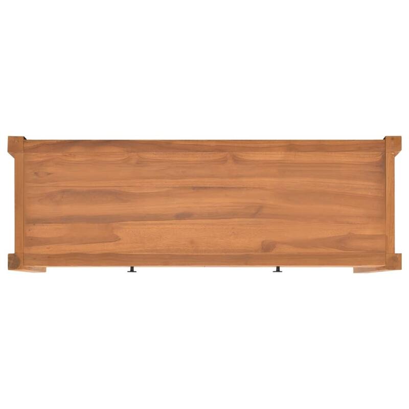 vidaXL TV Stand 55.1"x15.7"x17.7" Teak Wood