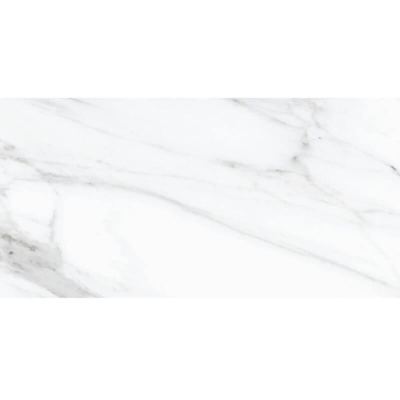 The Tile Life Belus 24x48 White Polished Porcelain Floor & Wall Tile