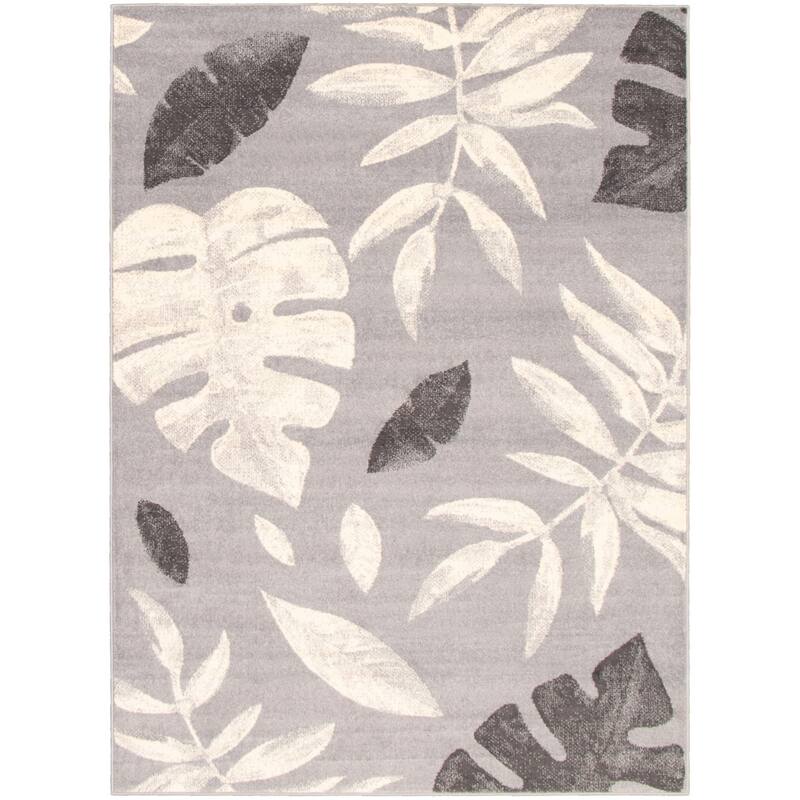 ECARPETGALLERY Presly Transitional Rug - 7'10" x 10'2" - Silver/ Anthracite