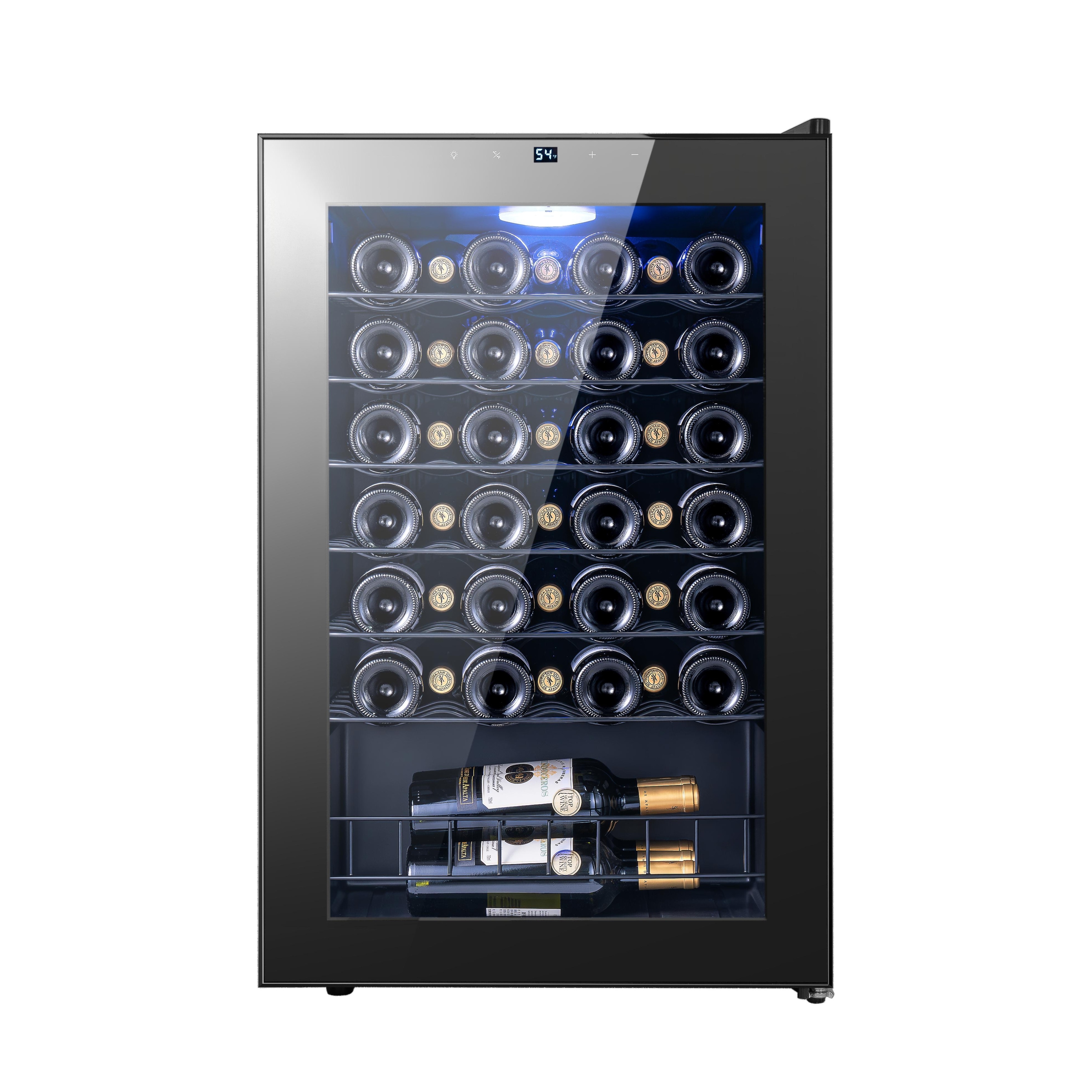Yeego Single Zone 46 Bottles Wine Cooler Refrigerator, Freestanding/Under Counter Wine Fridge