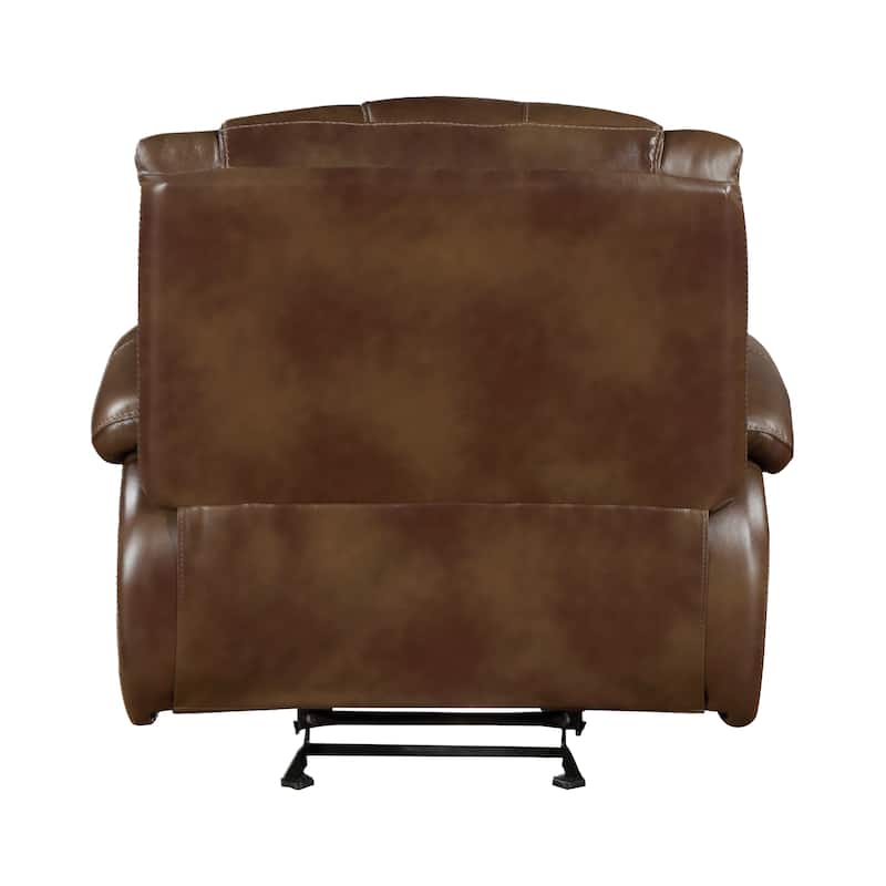 Fremont & Park Baron 39.5" Leather Manual Glider Recliner with Tab Pull Motion