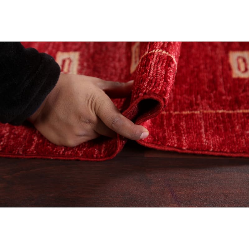 Gabbeh Kashkoli Oriental Wool Runner Rug Hand-knotted Hallway Carpet - 2'7" x 8'4"