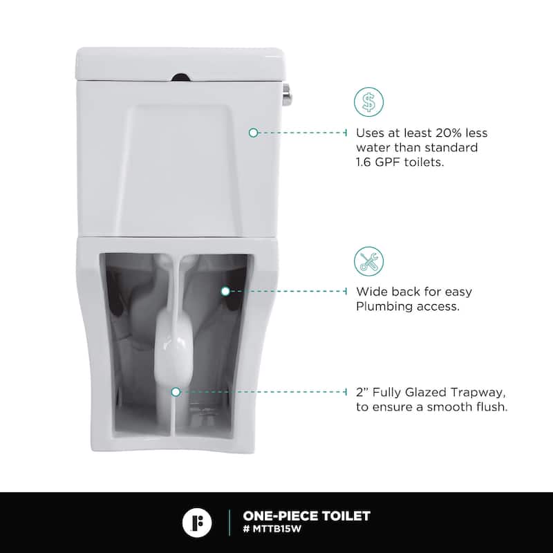 Fine Fxitures Modern Two Piece Elongated Toilet Ada Compliant