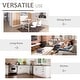 preview thumbnail 7 of 23, HOMCOM Kitchen Buffet Hutch Wooden Storage Cupboard with Framed Glass Door, Drawer and Microwave Space - 27"x15.75"x64.5"