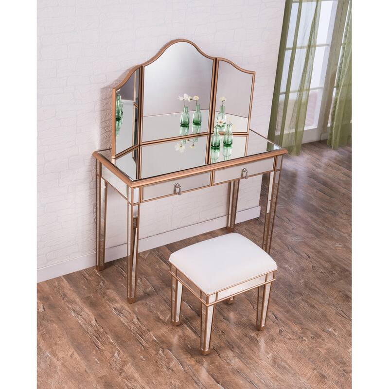 Elegant Lighting Contempo Two Drawer Dressing Table