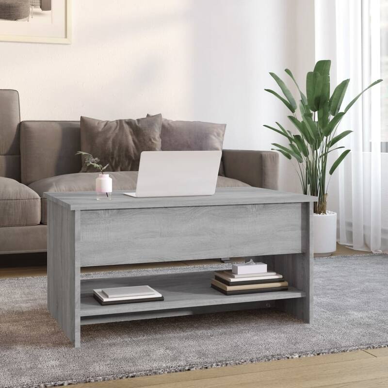 vidaXL Coffee Table Lift Top End Table Accent Side Sofa Table Engineered Wood - 31.5" x 19.7" x 16.7"