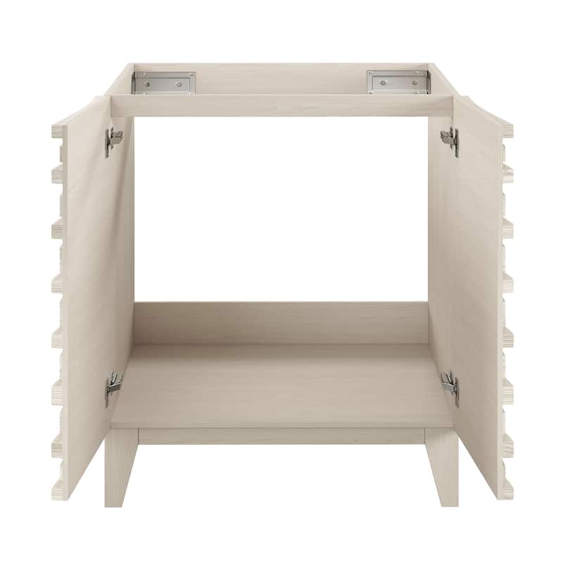 Cascade 30" Freestanding Bathroom Vanity Cabinet Without Top In White Oak - 30