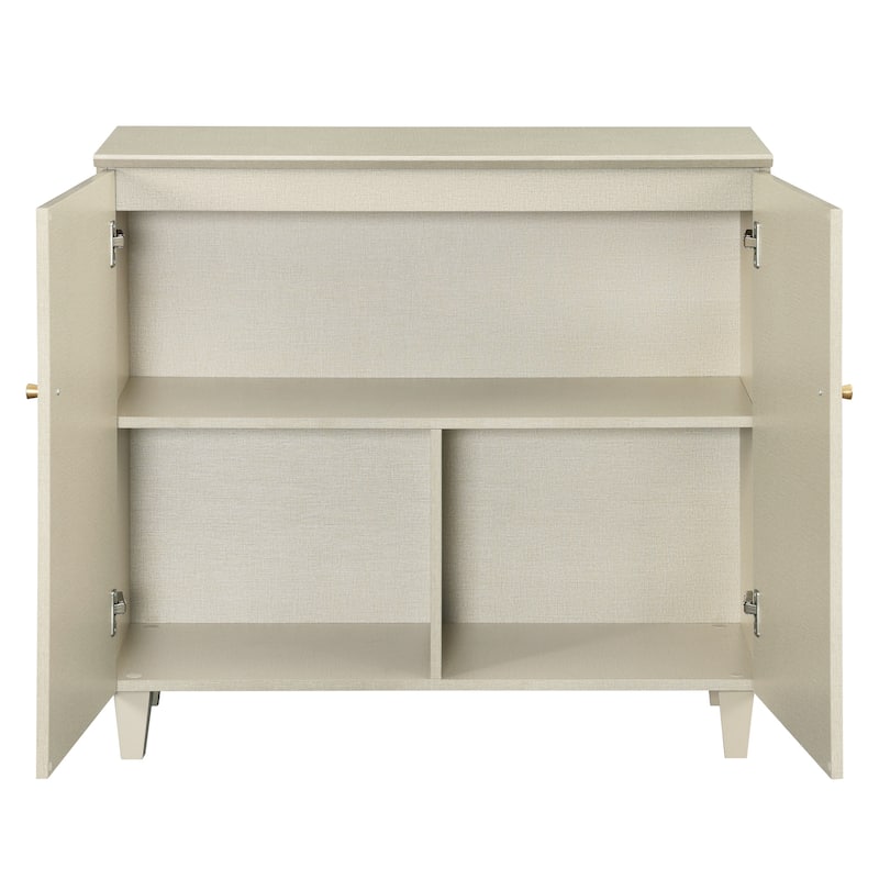 Buffet Cabinet with 3 Compartments for Dining Room, 32.4"H Sideboard