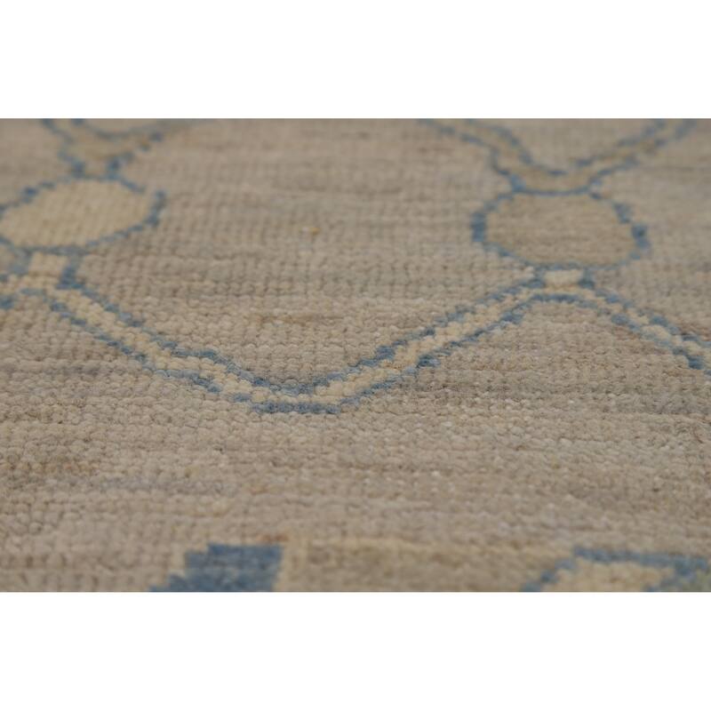 Grey Oushak Turkish Area Rug Vegetable Dye Handmade Wool Carpet - 8'9"x 11'8"