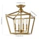 preview thumbnail 23 of 21, Milton Mini Lantern 4-Light Iron Modern Farmhouse LED Flush Mount, by JONATHAN Y