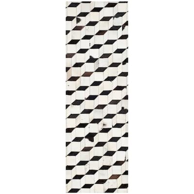 SAFAVIEH Handmade Studio Leather Spring Modern Leather Rug