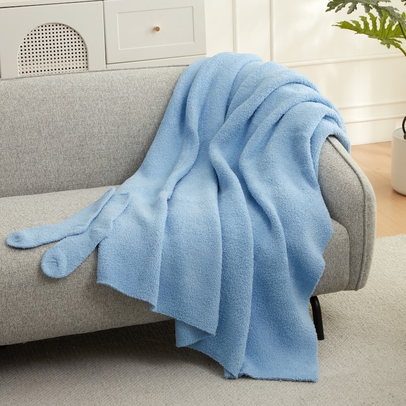 Cozy Potato® Coma Inducer® Blanket with Socks - Calm Blue