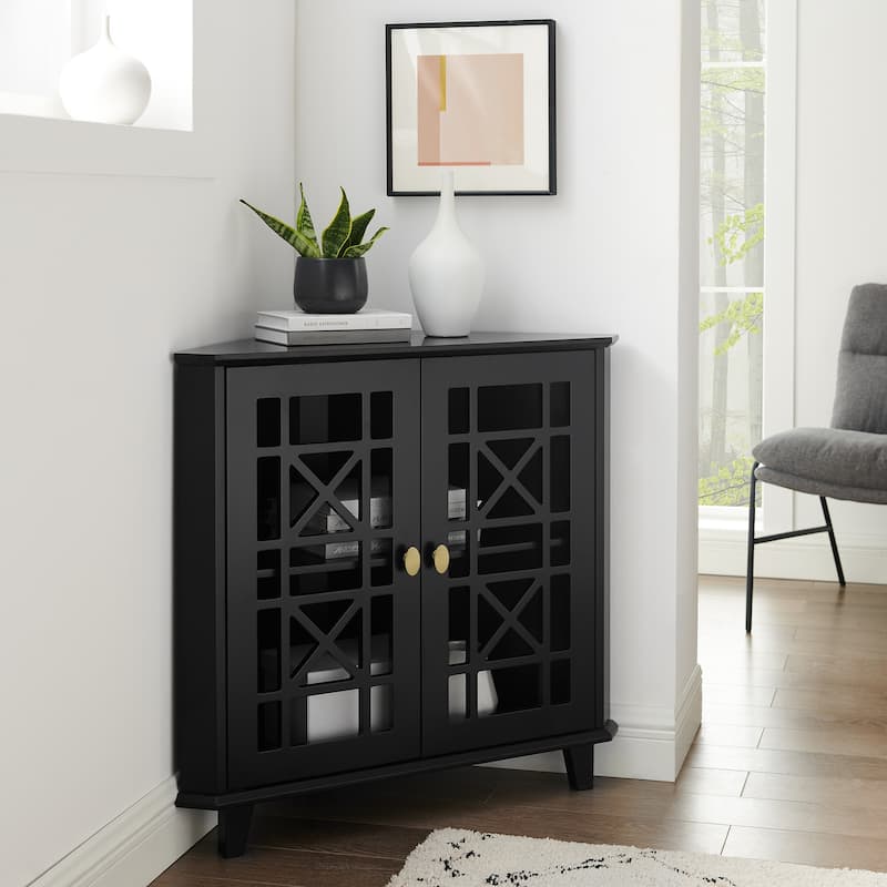 Middlebrook Loches 32-inch Fretwork Corner Cabinet