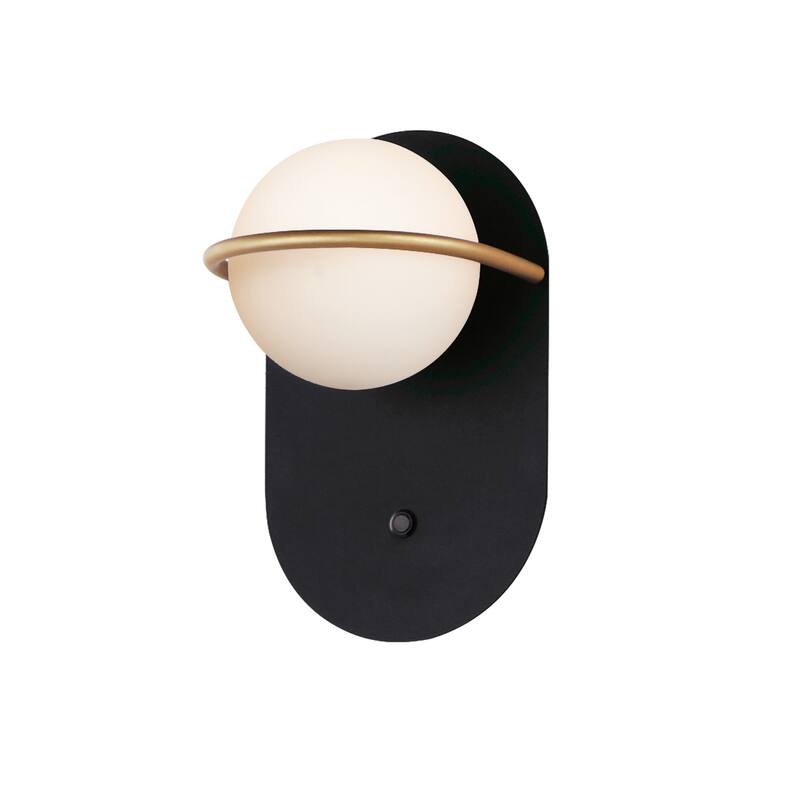 Maxim 21600 Revolve 10" Tall LED Wall Sconce - Black / Gold