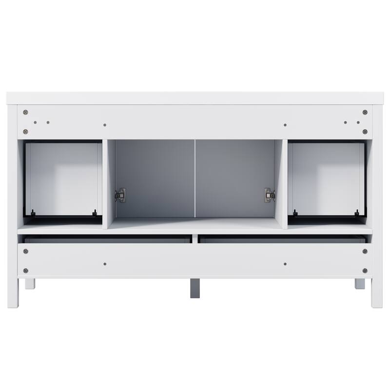 Christopher Knight Home - Modern 60-Inch Bathroom Vanity with Separate Sink and Soft-Close Storage