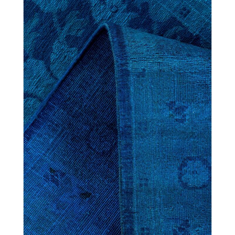 Vibrance, One-of-a-Kind Hand-Knotted Runner Rug - Blue, 2' 7" x 21' 10" - 2' 7" x 21' 10"