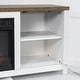 preview thumbnail 53 of 53, 58-Inch Farmhouse Electric Fireplace TV Stand with Storage Cabinets and Adjustable Shelves