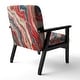 preview thumbnail 4 of 11, Designart "Segment Layers Of Marbled Rock" Upholstered Floral Accent Chair - Mid-Century Arm Chair For Bedroom