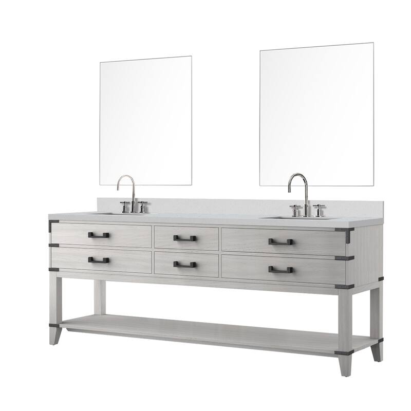 Norwalk Bath Vanity with Cultured Marble Top, Sink, Mirror and Faucet