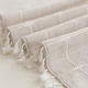 preview thumbnail 19 of 39, No Hooks Linen Textured Geometric Tassels Shower Curtain with Snap-in Liner